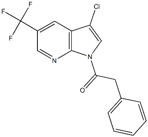 1-[3-chloro-5-(trifluoromethyl)-1H-pyrrolo[2,3-b]pyridin-1-yl]-2-phenylethan-1-one Struktur