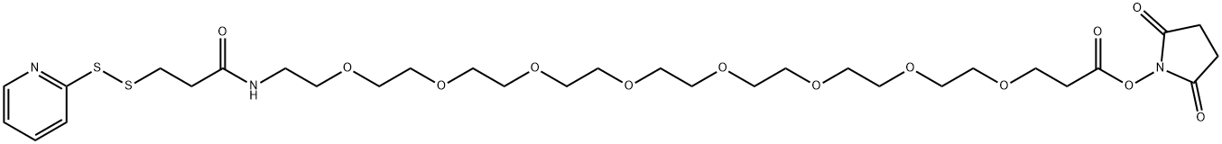 吡啶二硫丙酰胺-八聚乙二醇-NHS酯, 1252257-56-9, 結(jié)構(gòu)式