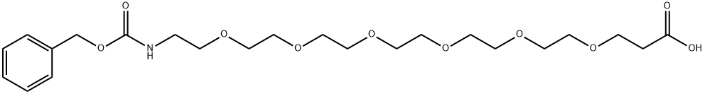 Cbz-N-amido-PEG6-acid Struktur