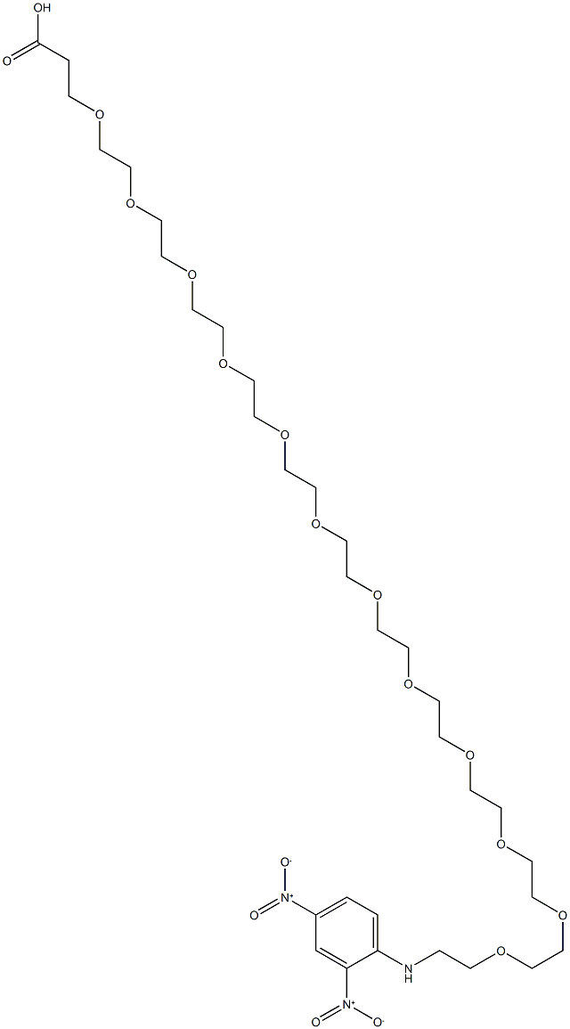 DNP-PEG12-acid Struktur