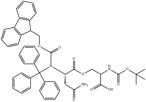 Boc-Ser(FMoc-Asn(Trt))-OH Struktur