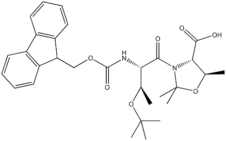 Fmoc-L-Thr(tBu)-L-Thr[PSI(Me,Me)Pro]-OH Struktur