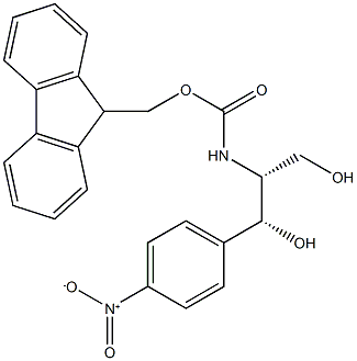 (1S,2S)-2-[(9-Fluorenylmethyloxycarbonyl)amino]-1,3-dihydroxy-1-(4-nitrophenyl)propan Struktur