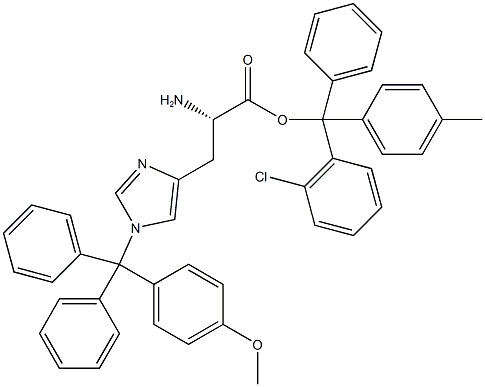 H-HIS(MTT)-2-CHLOROTRITYL RESIN Struktur