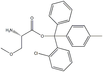 H-L-SER(ME)-2-CHLOROTRITYL RESIN Struktur