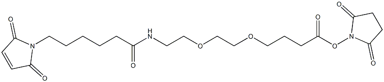 alpha-Maleinimido-omega-carboxy succinimidyl ester poly(ethylene glycol) (PEG-MW 10.000 Dalton) Struktur