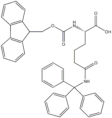 N-alpha-(9-Fluorenylmethyloxycarbonyl)-N-delta-trityl-L-homoglutamine Struktur