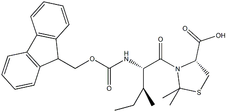 Fmoc-L-Ile-L-Cys[PSI(Me,Me)Pro]-OH Struktur