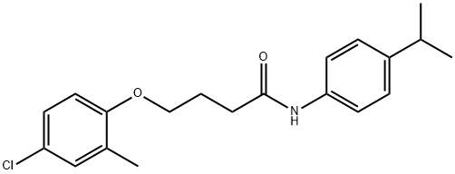 4-(4-chloro-2-methylphenoxy)-N-(4-propan-2-ylphenyl)butanamide Struktur