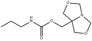 1,3,5,7-tetrahydro-[1,3]oxazolo[3,4-c][1,3]oxazol-7a-ylmethyl N-propylcarbamate Structure