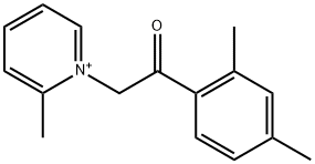 1-(2,4-dimethylphenyl)-2-(2-methylpyridin-1-ium-1-yl)ethanone Struktur