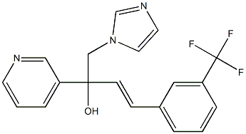 (E)-1-imidazol-1-yl-2-pyridin-3-yl-4-[3-(trifluoromethyl)phenyl]but-3-en-2-ol Struktur