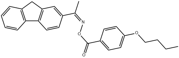 [(Z)-1-(9H-fluoren-2-yl)ethylideneamino] 4-butoxybenzoate Struktur