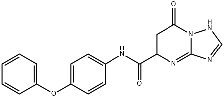 7-oxo-N-(4-phenoxyphenyl)-5,6-dihydro-1H-[1,2,4]triazolo[1,5-a]pyrimidine-5-carboxamide Struktur