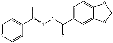 N-[(E)-1-pyridin-4-ylethylideneamino]-1,3-benzodioxole-5-carboxamide Struktur