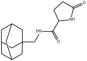 N-(1-adamantylmethyl)-5-oxopyrrolidine-2-carboxamide Struktur