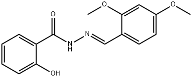 N-[(E)-(2,4-dimethoxyphenyl)methylideneamino]-2-hydroxybenzamide Struktur