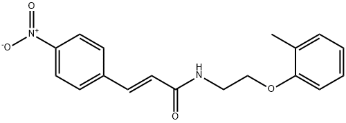 (E)-N-[2-(2-methylphenoxy)ethyl]-3-(4-nitrophenyl)prop-2-enamide Struktur