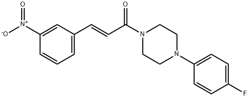 (E)-1-[4-(4-fluorophenyl)piperazin-1-yl]-3-(3-nitrophenyl)prop-2-en-1-one Struktur