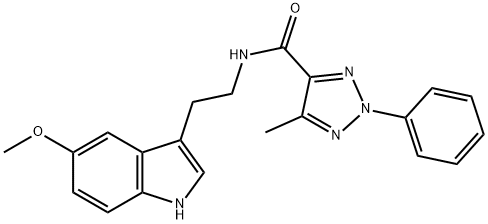 N-[2-(5-methoxy-1H-indol-3-yl)ethyl]-5-methyl-2-phenyltriazole-4-carboxamide Struktur