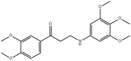 1-(3,4-dimethoxyphenyl)-3-(3,4,5-trimethoxyanilino)propan-1-one Struktur