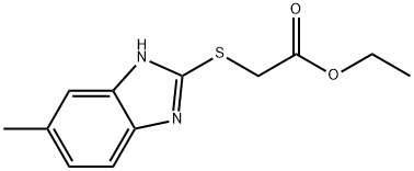 ethyl 2-[(6-methyl-1H-benzimidazol-2-yl)sulfanyl]acetate Struktur