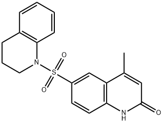 6-(3,4-dihydro-2H-quinolin-1-ylsulfonyl)-4-methyl-1H-quinolin-2-one Struktur