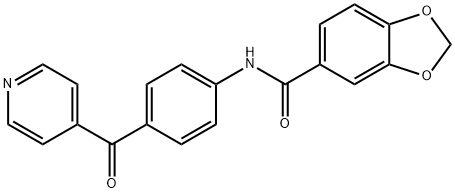 N-[4-(pyridine-4-carbonyl)phenyl]-1,3-benzodioxole-5-carboxamide Struktur