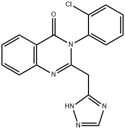 3-(2-chlorophenyl)-2-(1H-1,2,4-triazol-5-ylmethyl)quinazolin-4-one Struktur