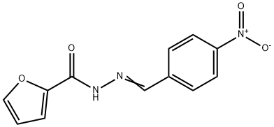 N-[(E)-(4-nitrophenyl)methylideneamino]furan-2-carboxamide Struktur