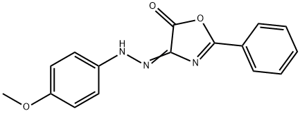 (4Z)-4-[(4-methoxyphenyl)hydrazinylidene]-2-phenyl-1,3-oxazol-5-one Struktur