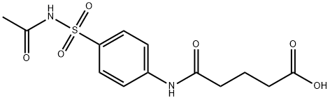 5-[4-(acetylsulfamoyl)anilino]-5-oxopentanoic acid Struktur