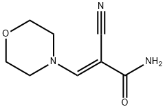 (E)-2-cyano-3-morpholin-4-ylprop-2-enamide Struktur