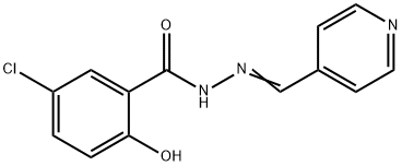 5-chloro-2-hydroxy-N-[(E)-pyridin-4-ylmethylideneamino]benzamide Struktur