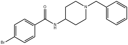 N-(1-benzylpiperidin-4-yl)-4-bromobenzamide Struktur