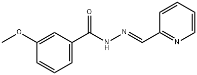 3-methoxy-N-[(E)-pyridin-2-ylmethylideneamino]benzamide Struktur