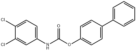 (4-phenylphenyl) N-(3,4-dichlorophenyl)carbamate Struktur