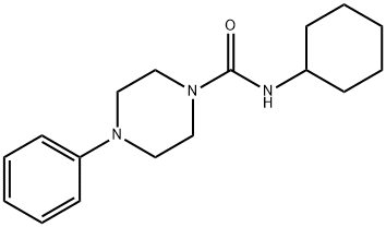 N-cyclohexyl-4-phenylpiperazine-1-carboxamide Struktur