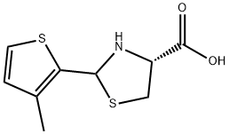 (4R)-2-(3-methylthiophen-2-yl)-1,3-thiazolidine-4-carboxylic acid Struktur