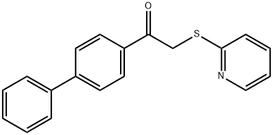 1-(4-phenylphenyl)-2-pyridin-2-ylsulfanylethanone Struktur