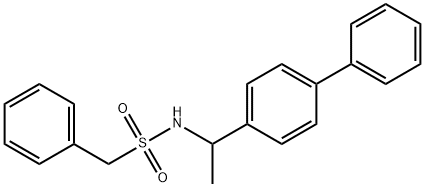 1-phenyl-N-[1-(4-phenylphenyl)ethyl]methanesulfonamide Struktur