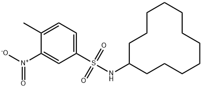 N-cyclododecyl-4-methyl-3-nitrobenzenesulfonamide Struktur