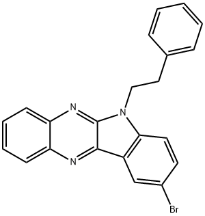 9-bromo-6-(2-phenylethyl)indolo[3,2-b]quinoxaline Struktur