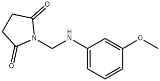 1-[(3-methoxyanilino)methyl]pyrrolidine-2,5-dione Struktur