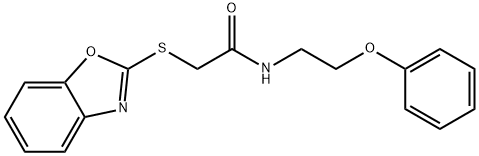 2-(1,3-benzoxazol-2-ylsulfanyl)-N-(2-phenoxyethyl)acetamide Struktur