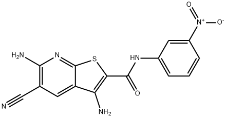 3,6-diamino-5-cyano-N-(3-nitrophenyl)thieno[2,3-b]pyridine-2-carboxamide Struktur