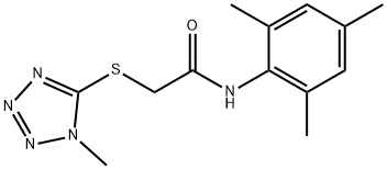 2-(1-methyltetrazol-5-yl)sulfanyl-N-(2,4,6-trimethylphenyl)acetamide Struktur