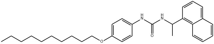 1-(4-decoxyphenyl)-3-(1-naphthalen-1-ylethyl)urea Struktur