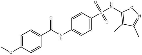 N-[4-[(3,4-dimethyl-1,2-oxazol-5-yl)sulfamoyl]phenyl]-4-methoxybenzamide Struktur