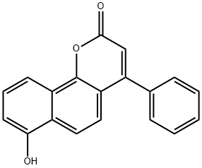 7-hydroxy-4-phenylbenzo[h]chromen-2-one Struktur